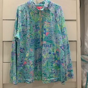 Lilly Pulitzer teal zip up jacket